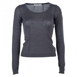 Dior Grey Taupe Wool Top S