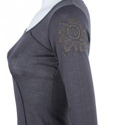 Dior Grey Taupe Wool Top S