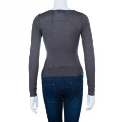 Dior Grey Taupe Wool Top S