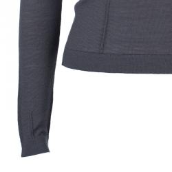 Dior Grey Taupe Wool Top S