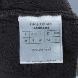 Dior Grey Taupe Wool Top S