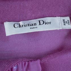 Pre Owned Dior Fuschia Embellished Sweater S