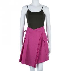 Dior Fuschia Pink Wool Skirt M