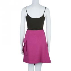 Dior Fuschia Pink Wool Skirt M