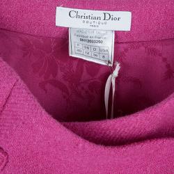 Dior Fuschia Pink Wool Skirt M