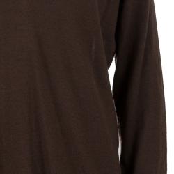 Dior Brown Long Sleeve Sweater M