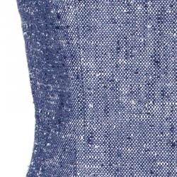 Dior Blue Sleeveless Bow Textured Jacket M