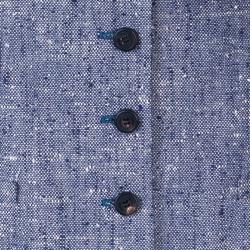 Dior Blue Sleeveless Bow Textured Jacket M