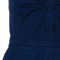 Dior Navy Blue Cotton Knee-length Dress M