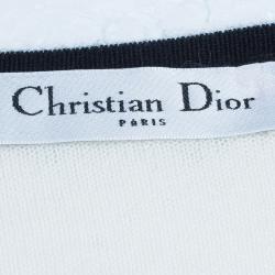 Pre Owned Dior Monochrome Knit Top And Cardigan Set M