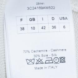 Pre Owned Dior Monochrome Knit Top And Cardigan Set M