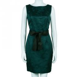 Pre Owned Dior Emerald Green Sheath Dress M