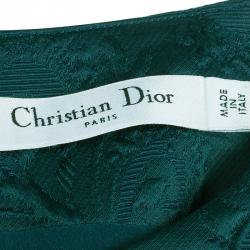 Pre Owned Dior Emerald Green Sheath Dress M