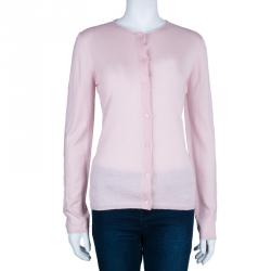 Pre Owned Dior Blush Pink Cashmere Cardigan M