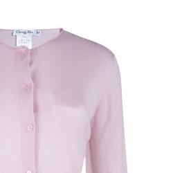 Pre Owned Dior Blush Pink Cashmere Cardigan M
