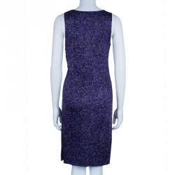 Dior Multicolor Print Sleeveless Draped Dress M