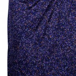 Dior Multicolor Print Sleeveless Draped Dress M