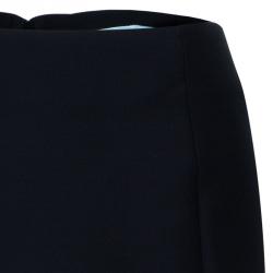 Dior Black Pencil Back Detail Skirt S