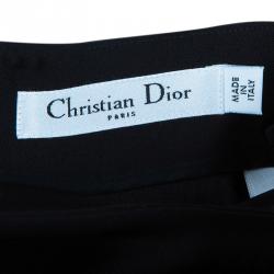 Dior Black Pencil Back Detail Skirt S