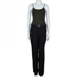 Dior Black Studded Trousers L