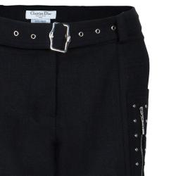 Dior Black Studded Trousers L