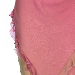 Dior Pastel Pink Ruffle Detail Silk Dress M