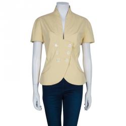 Dior Yellow Short Sleeve Jacket L