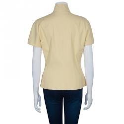 Dior Yellow Short Sleeve Jacket L