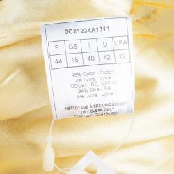 Dior Yellow Short Sleeve Jacket L