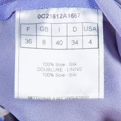Pre Owned Dior Purple Floral Silk Chiffon Dress S