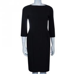 Pre Owned Dior Black Fitted Dress M