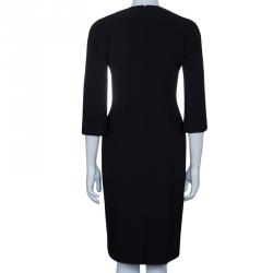 Pre Owned Dior Black Fitted Dress M