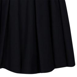 Dior Black Drop Waist Pleated Dress M