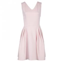 Dior Pink Wool Flare Dress M