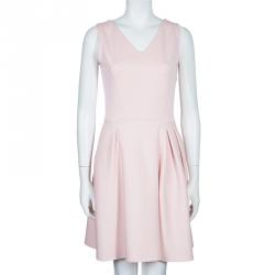 Dior Pink Wool Flare Dress M