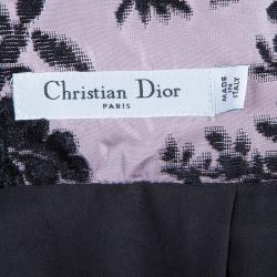 Pre Owned Dior Black and Purple Velvet Skirt M