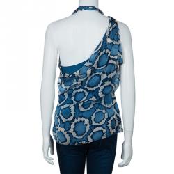 Dior Blue Print Silk Top S