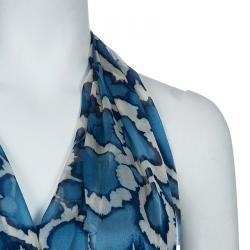 Dior Blue Print Silk Top S