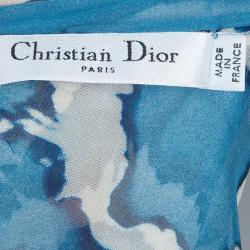 Dior Blue Print Silk Top S