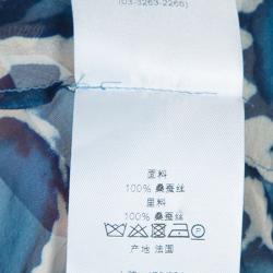 Dior Blue Print Silk Top S