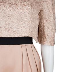 Dior Beige Jacquard Silk Dress L