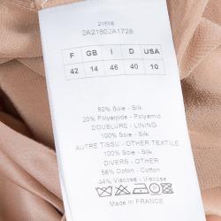 Dior Beige Jacquard Silk Dress L