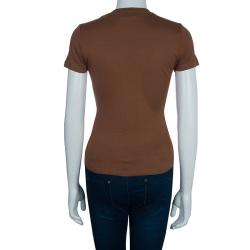Dior Brown Sequin T Shirt S