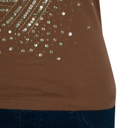 Dior Brown Sequin T Shirt S