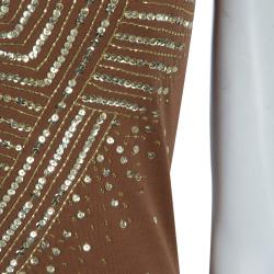 Dior Brown Sequin T Shirt S