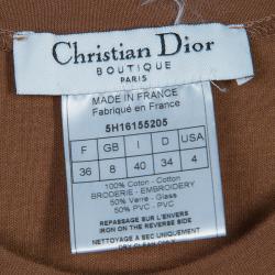 Dior Brown Sequin T Shirt S