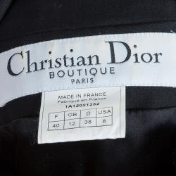 Dior Black Skirt Suit M