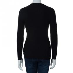 Dior Black Embellished Sweater M