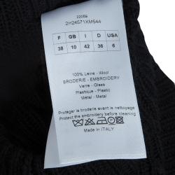 Dior Black Embellished Sweater M