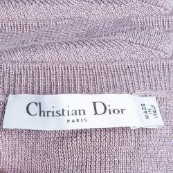 Dior Mauve Knit Bodycon Long Sleeve Maxi Dress S